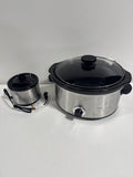 Used Bella - 5-qt. Slow Cooker with Dipper - Stainless Steel - *Kitchen Appliances