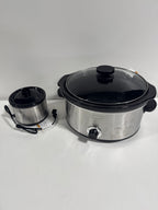 Used Bella - 5-qt. Slow Cooker with Dipper - Stainless Steel - *Kitchen Appliances