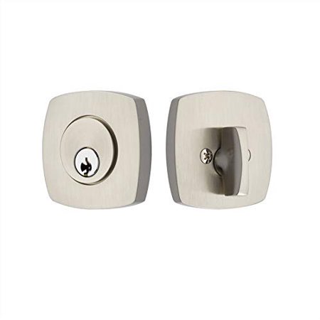 Emtek Single Cylinder, Urban Modern Deadbolt, Satin Nickel