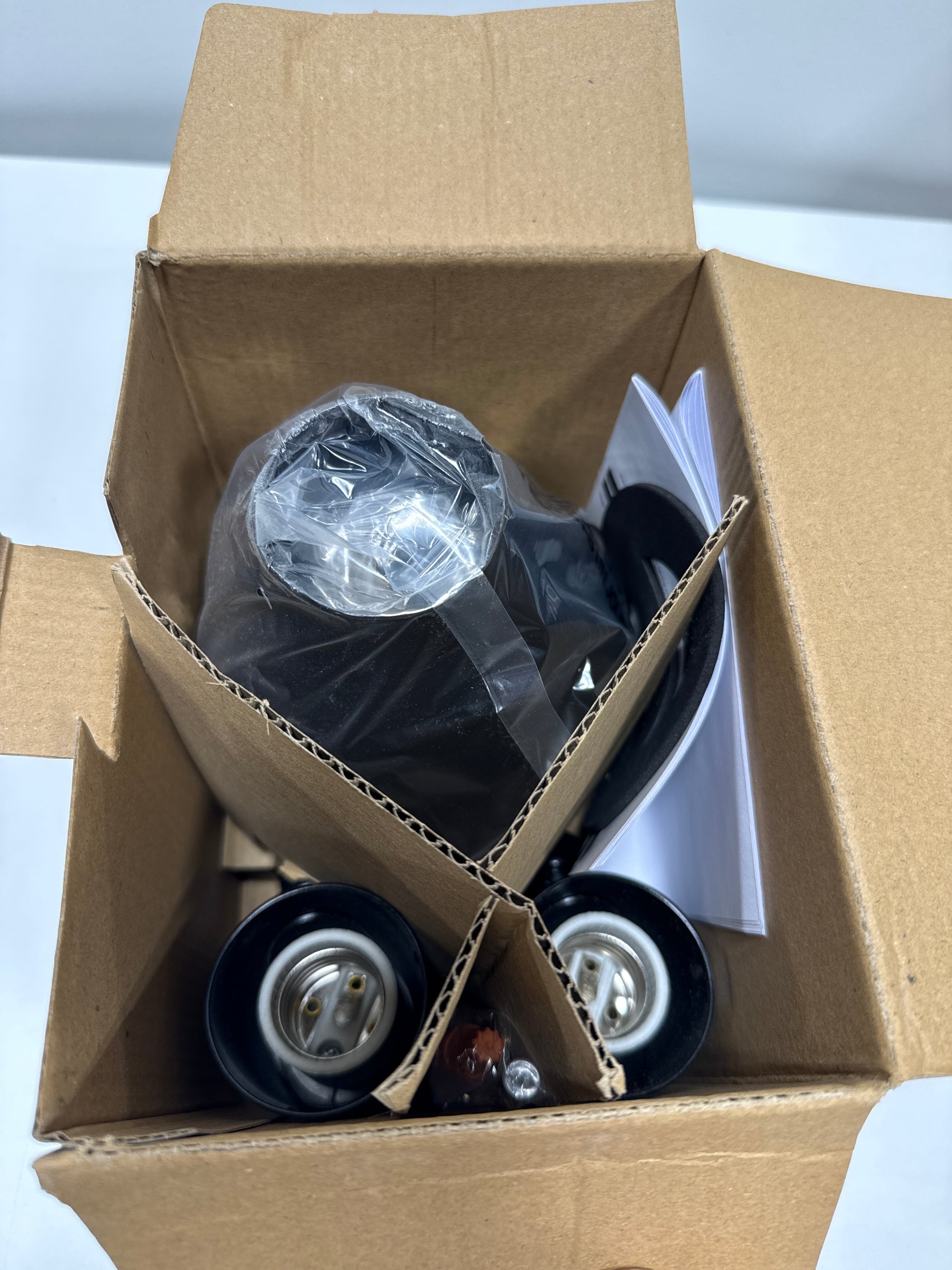 Globe Electric 17000140 180-Degree 240 W Twin Head Black Hardwired Motion Sensor Security Flood Light with MotionBright