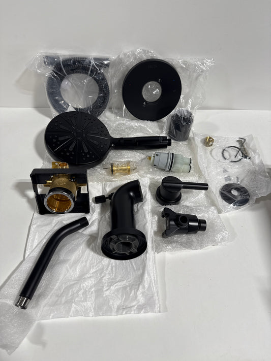 Scratch Delta Faucet Nicoli 14 Series SingleHandle Tub and Shower Trim Kit Black