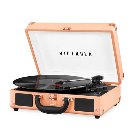Victrola - Journey Bluetooth Suitcase Record Player with 3-speed Turntable - (Peach)