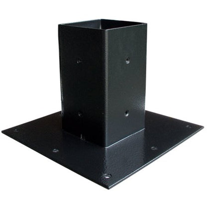 Mail boss Galvanized Steel Surface Mount Baseplate, Black