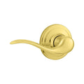 Kwikset Tustin Left-Handed Half-Dummy Lever with Microban Antimicrobial Protection in Polished Brass (97880-752)