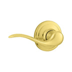 Kwikset Tustin Left-Handed Half-Dummy Lever with Microban Antimicrobial Protection in Polished Brass (97880-752)