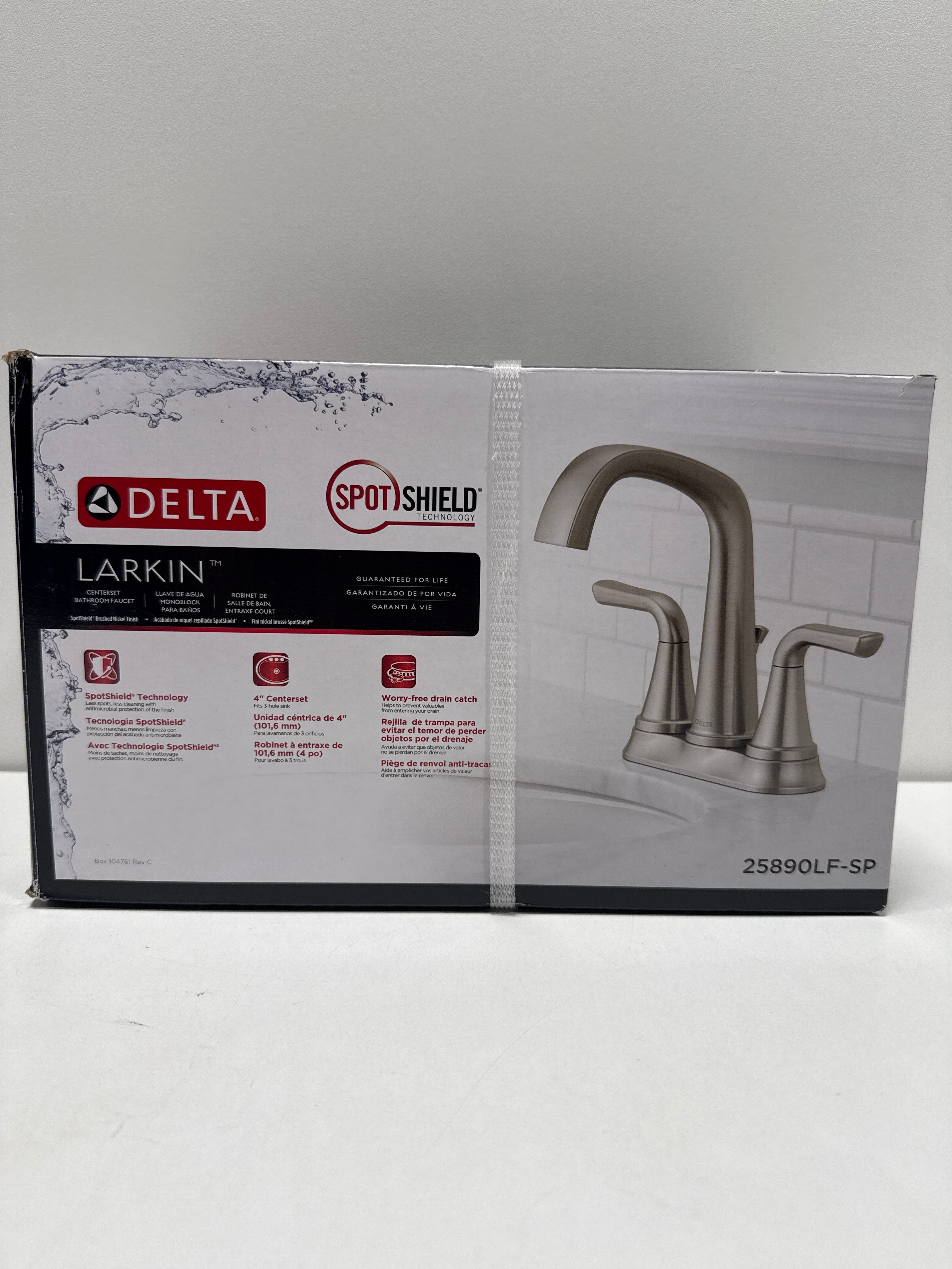 Delta Larkin Two Handle Centerset Bathroom Faucet