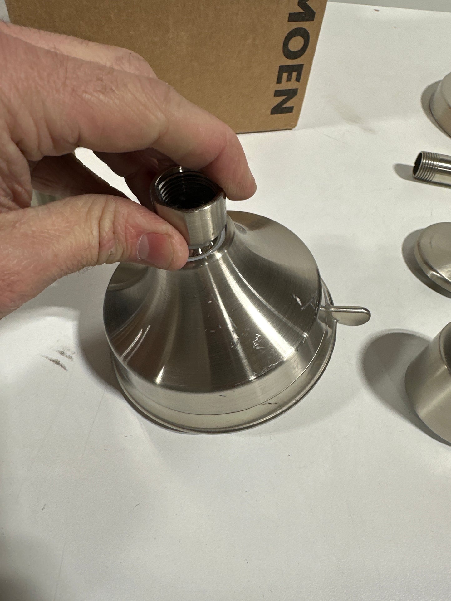 Scratch Moen UT2412EP Jase Shower Only Trim Package with 1.75 GPM Multi Function Shower Head Brushed Nickel - *Plumbing