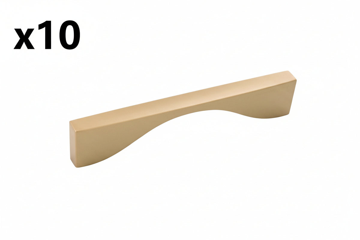 10 x Belwith Keeler Channel 5-1/16" (128 mm) Center to Center Modern Bauhaus Cabinet Handle / Drawer Pull Model: B076150-BGB