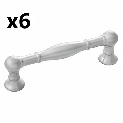 6 x Belwith Keeler B076290 Fuller 3-3/4" Center to Center Vintage Cabinet Handle
