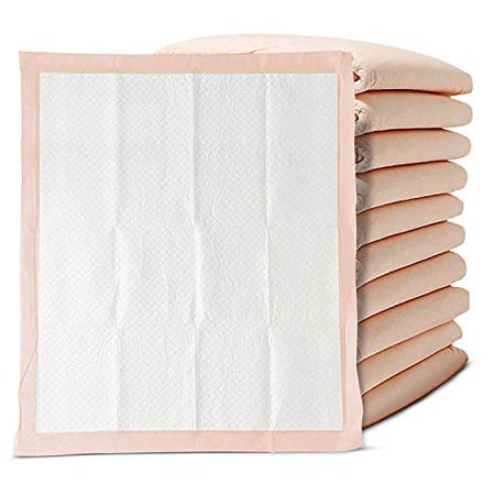 ProHeal Premium Disposable Chucks Underpads 25 Pack, 30" x 36" - Highly Absorbent Bed Pads for Incontinence and Senior Care - Peach Color - Leak Proof Protection