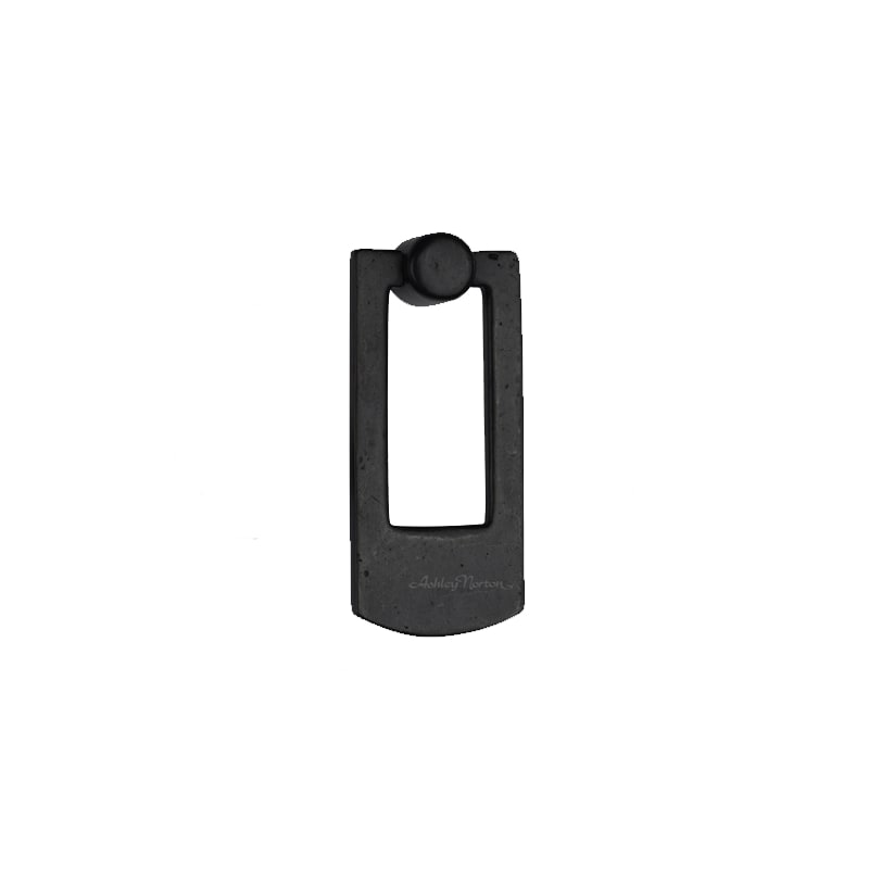Ashley Norton 6265 Solid Bronze 3.5’’ Long Rustic Farmhouse Rectangular Drop Ring Knob Distressed Black Cabinet