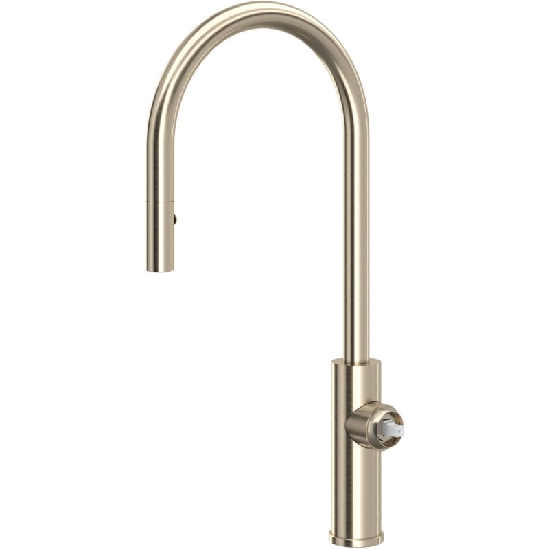 Rohl EC55D1 Eclissi 1.75 GPM Single Hole Pull Down Kitchen Faucet Satin Nickel