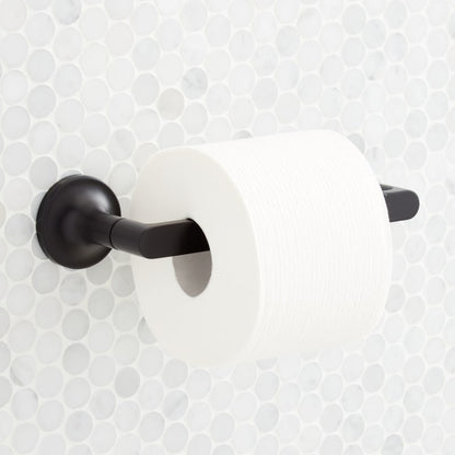 Signature Hardware 951357 Lentz Wall-Mounted Toilet Paper Holder Matte Black - *Plumbing