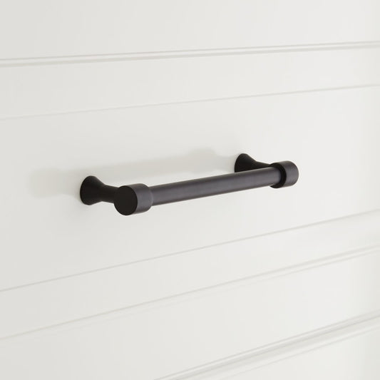 Signature Hardware 945977-6 Strasbourg 6 Inch Center to Center Bar Cabinet Pull Black