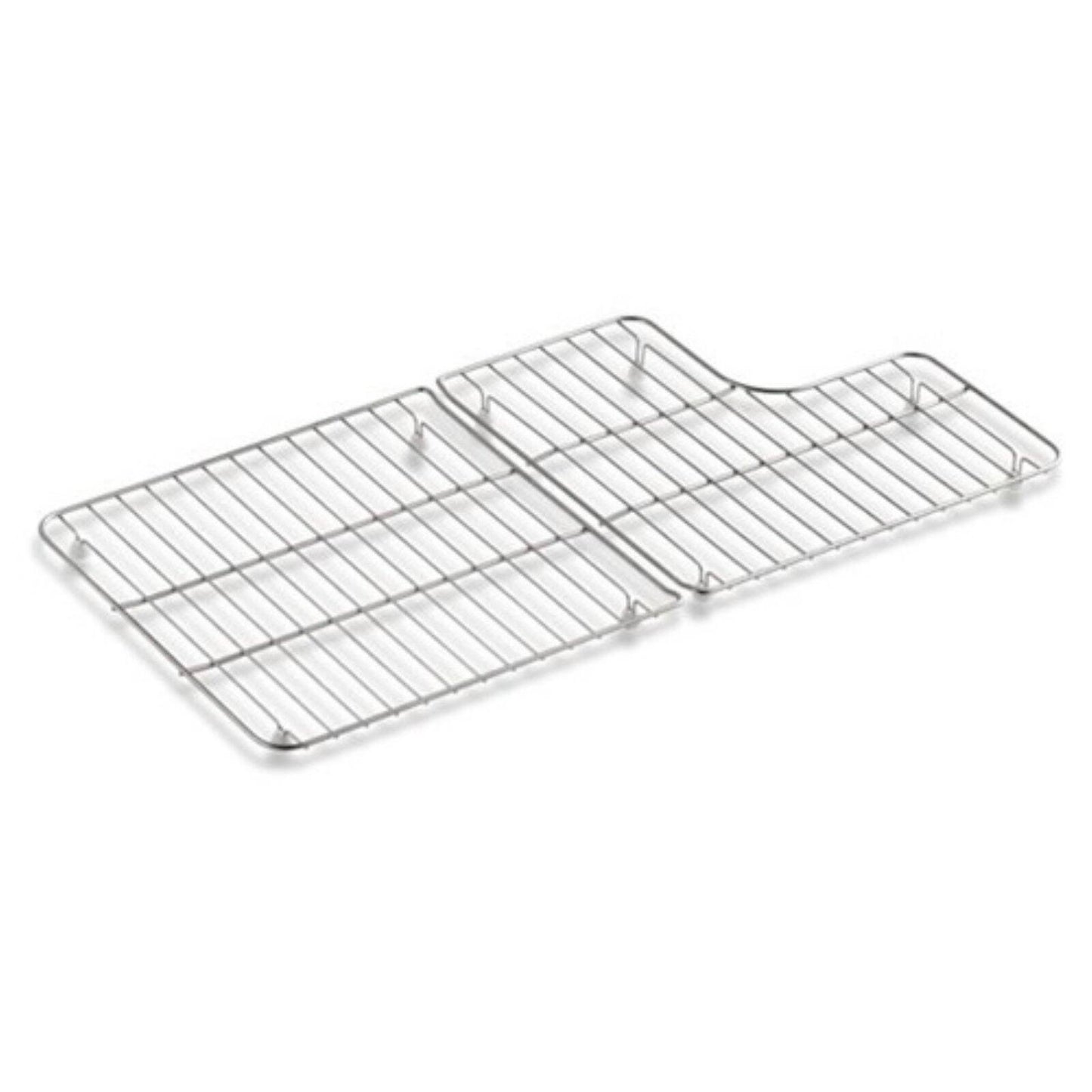 KOHLER 6639-ST Whitehaven Bottom Basin Rack, Steel Sink Racks for 36" Whitehaven Sink, Includes Left and Right Racks, Stainless Steel