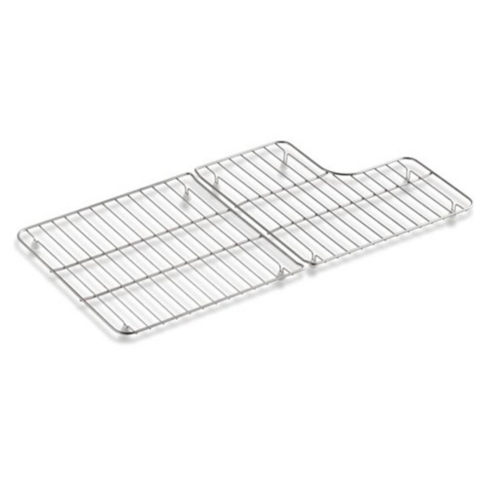 KOHLER 6639-ST Whitehaven Bottom Basin Rack, Steel Sink Racks for 36" Whitehaven Sink, Includes Left and Right Racks, Stainless Steel