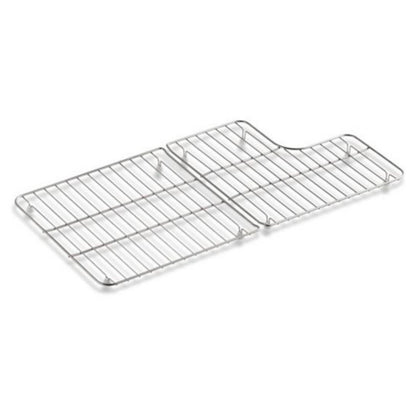 KOHLER 6639-ST Whitehaven Bottom Basin Rack, Steel Sink Racks for 36" Whitehaven Sink, Includes Left and Right Racks, Stainless Steel
