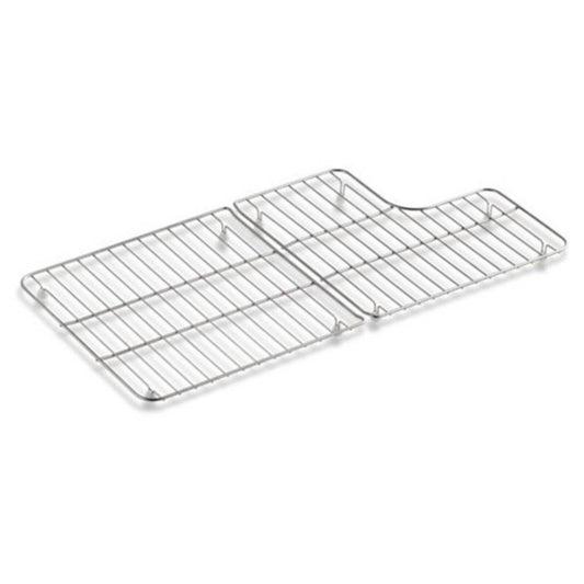 KOHLER 6639-ST Whitehaven Bottom Basin Rack, Steel Sink Racks for 36" Whitehaven Sink, Includes Left and Right Racks, Stainless Steel