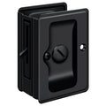 Deltana SDLA325 Solid Brass Privacy Pocket Door Lock| 3-1/4’’|Adjustable Flat Black - *Tools Hardware & Misc