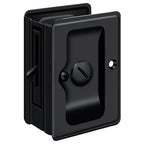 Deltana SDLA325 Solid Brass Privacy Pocket Door Lock| 3-1/4’’|Adjustable Flat Black - *Tools Hardware & Misc