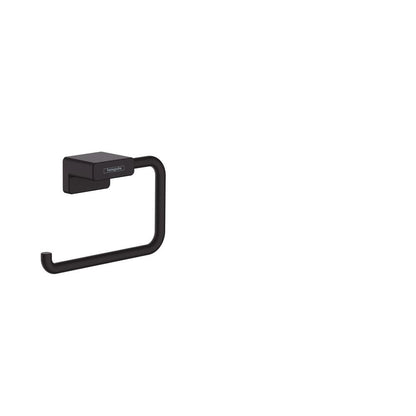 Hansgrohe AddStoris 6-inch Roll Holder Without Cover in Matte Black, 41771670