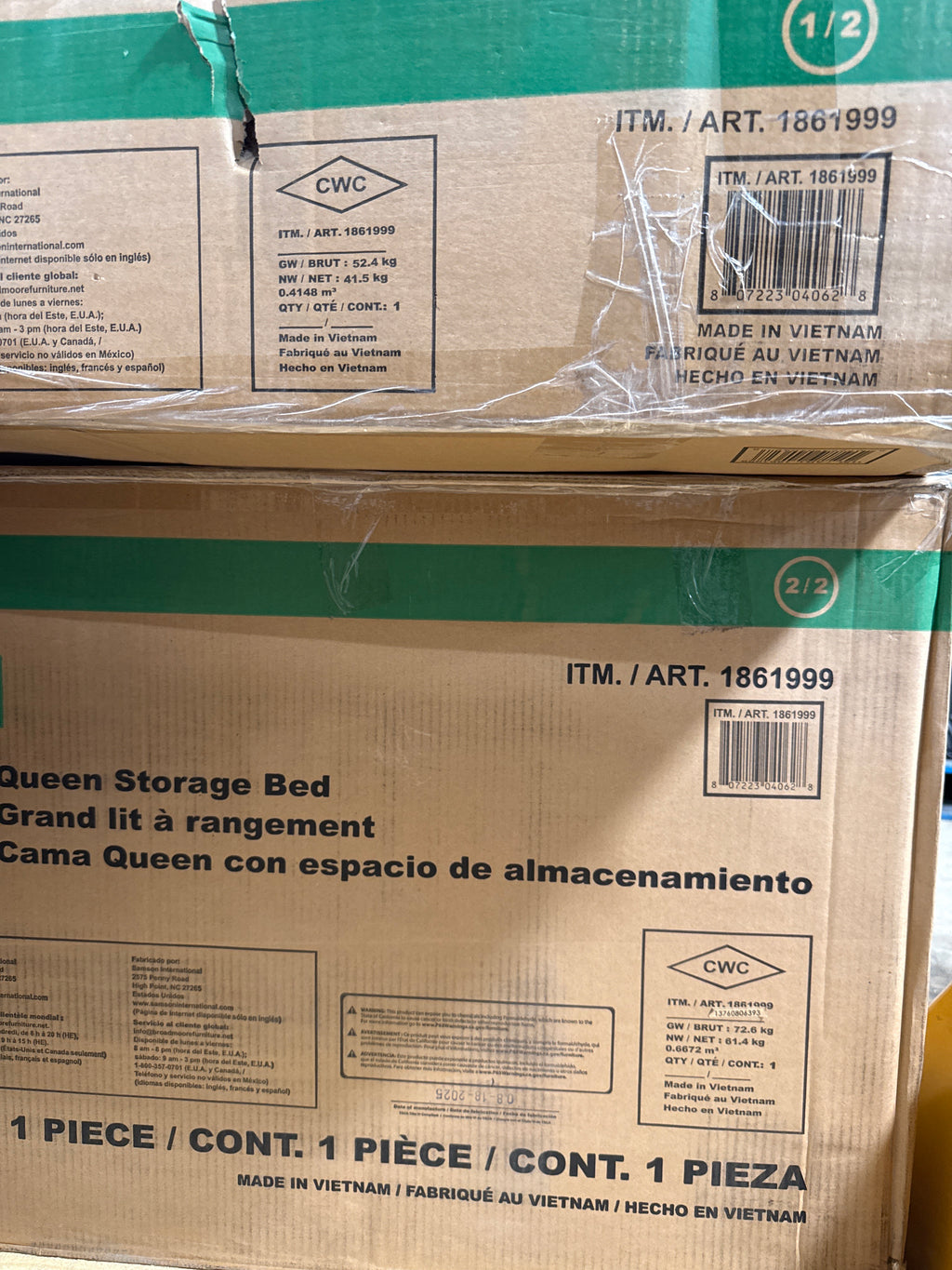 Broadmoore Rose Storage Bed Queen White