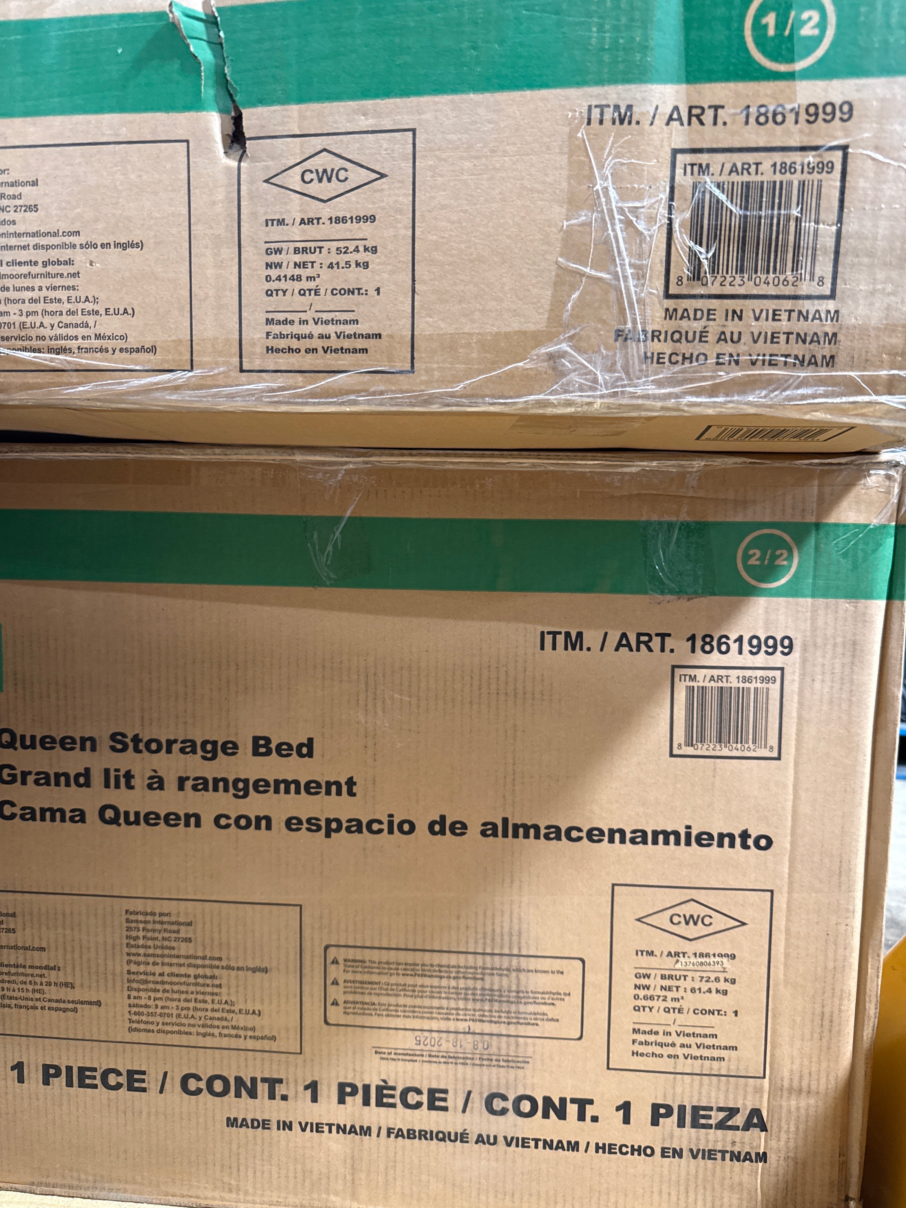 Broadmoore Rose Storage Bed Queen White