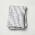 Waffle Body Pillow Cover Light Gray - Casaluna™: Cotton Zipper Closure Machine Washable - *Bedding