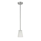 Helena 4.7 in 1-Light Brushed Nickel Mini Pendant with Frosted Glass Shade - *Lighting & Electrical