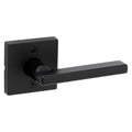 Kwikset Halifax Dummy Door Handle, Single Sided Lever for Closets, French Double Doors, and Pantry, Matte Black Non-Turning Reversible Interior Push/Pull Lever, with Microban Protection