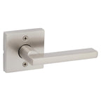 Kwikset Halifax Square Dummy Lever Doorknob Satin Nickel - Single Dummy Lever