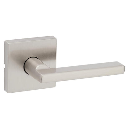 Kwikset 221073 Halifax Pass Lever, Square - Satin Nickel
