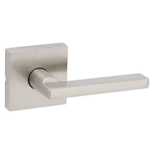 Kwikset 221073 Palanca de paso Halifax, cuadrada, níquel satinado