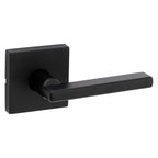Kwikset 720HFLSQTV1 Halifax Passage Door Lever Set with Square Rose Matte Black - *Tools Hardware & Misc