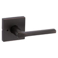 Kwikset Lisbon Square Privacy Lever Doorknob Venetian Bronze