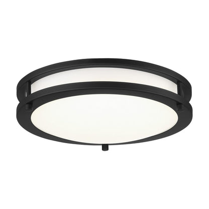 Minka Lavery 712-66A-L Round Low Profile LED Flush Mount Ceiling Light, 1-Light 18 Watt, 3" H x 12" W, Coal