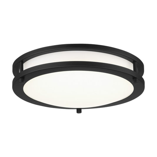 Minka Lavery 712-66A-L Round Low Profile LED Flush Mount Ceiling Light, 1-Light 18 Watt, 3" H x 12" W, Coal