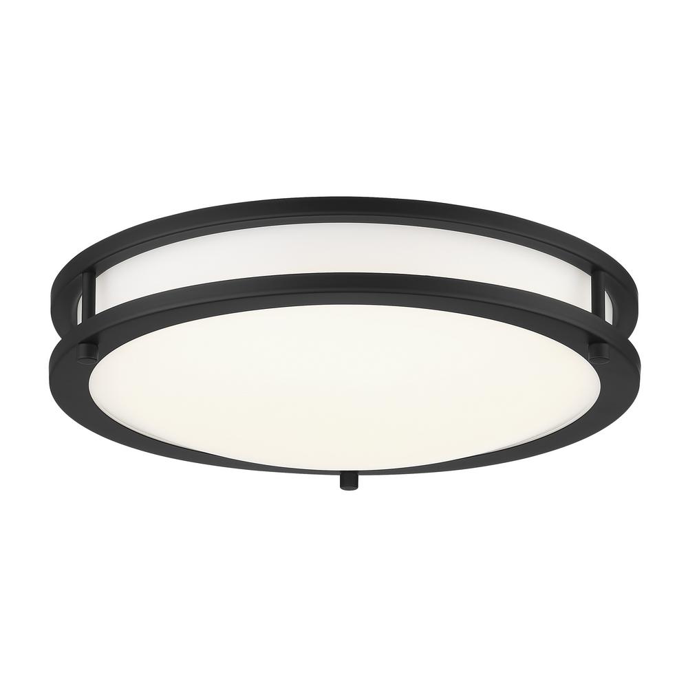 Minka Lavery 714 Vantage 14" Wide Round LED Flush Mount Ceiling Fixture Coal