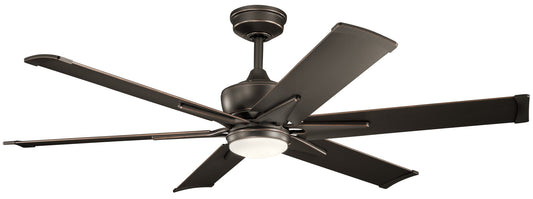 Used Kichler 60 Kichler Szeplo II Bronze Wet LED Ceiling Fan with Wall Control