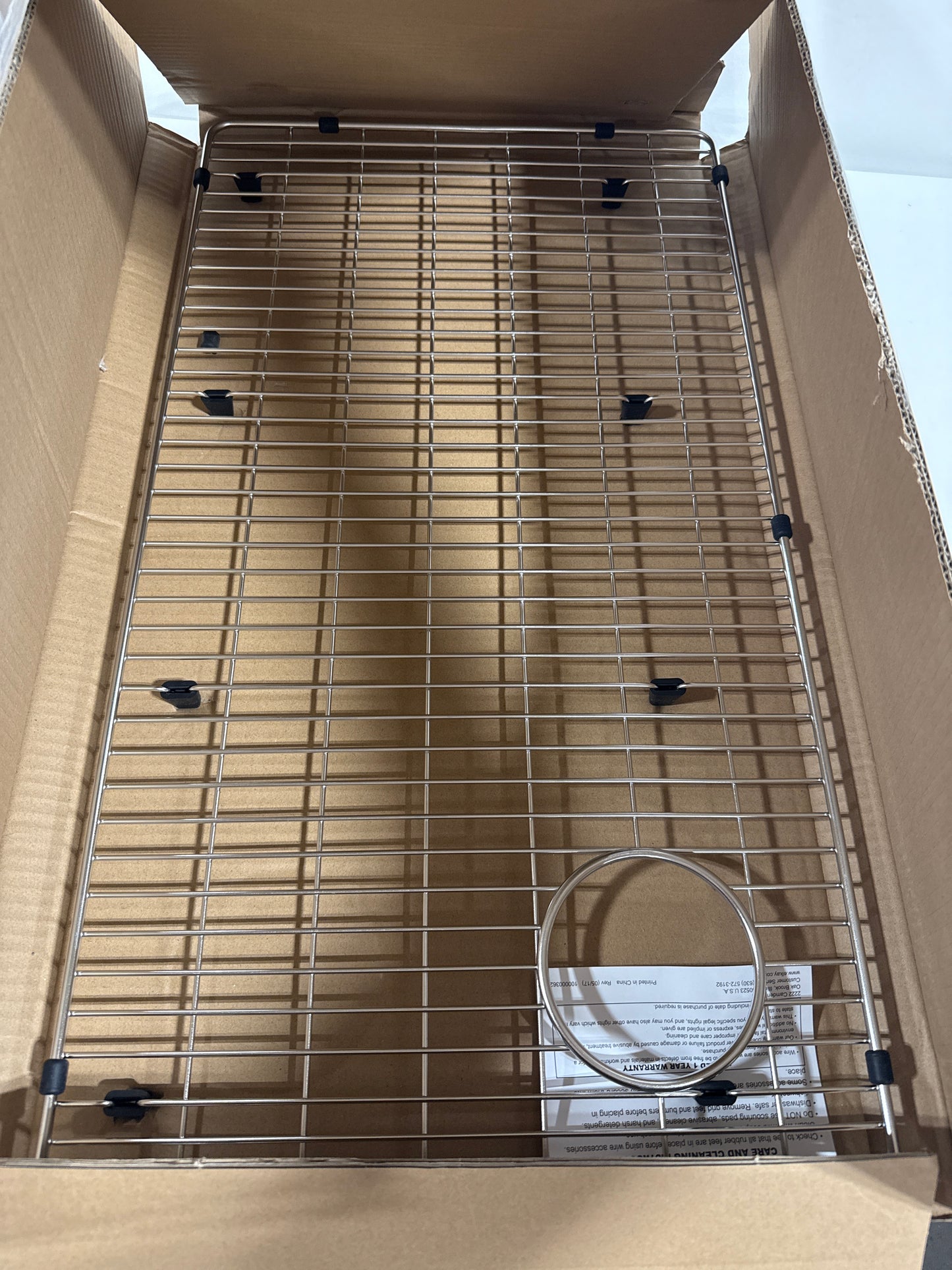 Elkay Crosstown 15.5 in. X 28.5 in. Bottom Grid for Kitchen Sink in Stainless Steel