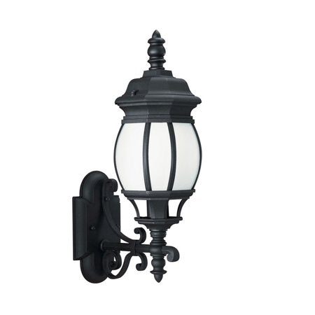 Generation Lighting 89102EN3-12 Wynfield One Light Outdoor Wall Lantern, Black Finish