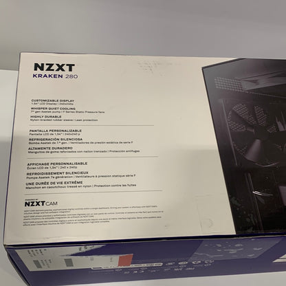 NZXT - Kraken 280 - 140mm Fans + AIO 280mm Radiator Liquid Cooling System with 1.54" LCD Display and F Series Fans - Black