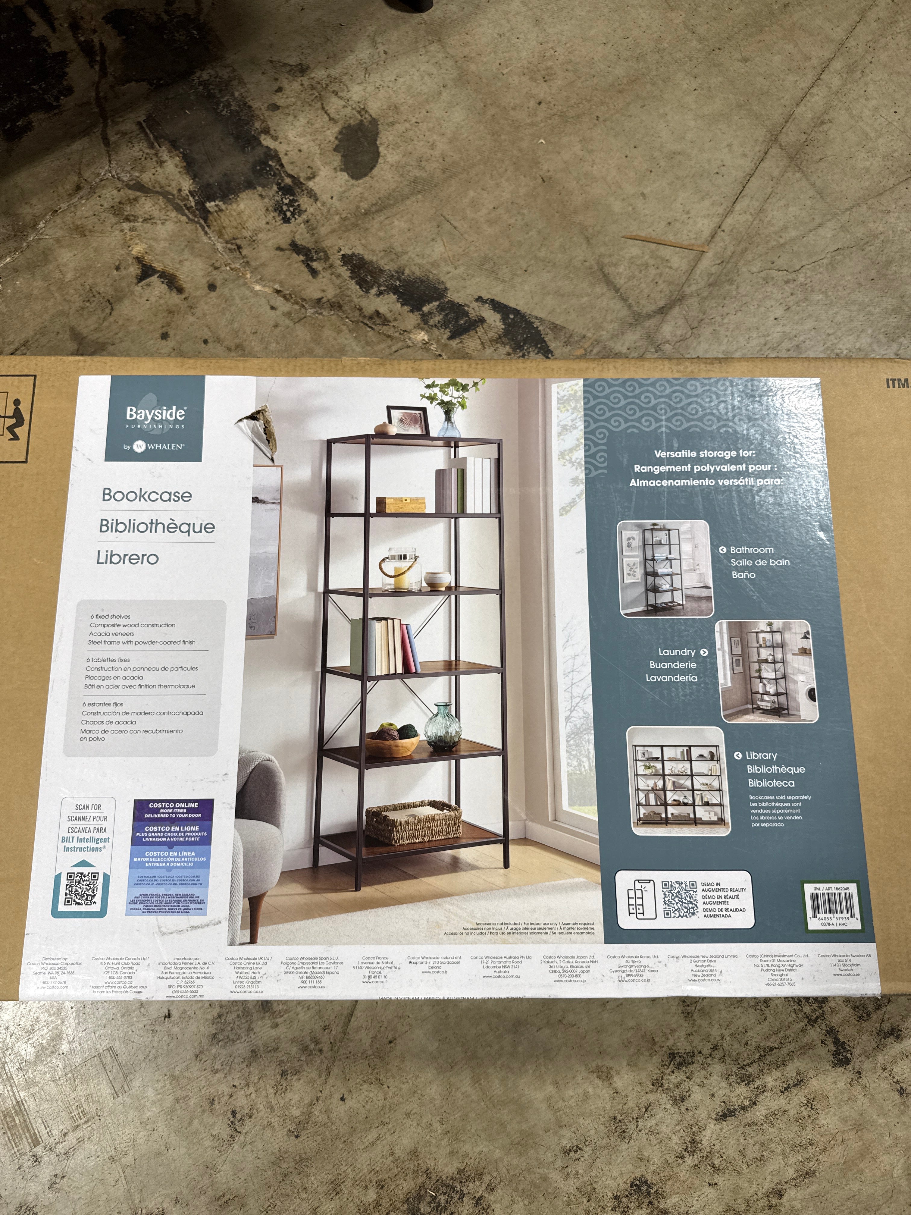 Bayside Furnishings Pierson 76” Bookcase