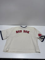 MLB Boston Red Sox Women's Champion Antique White Mesh Jersey - L
