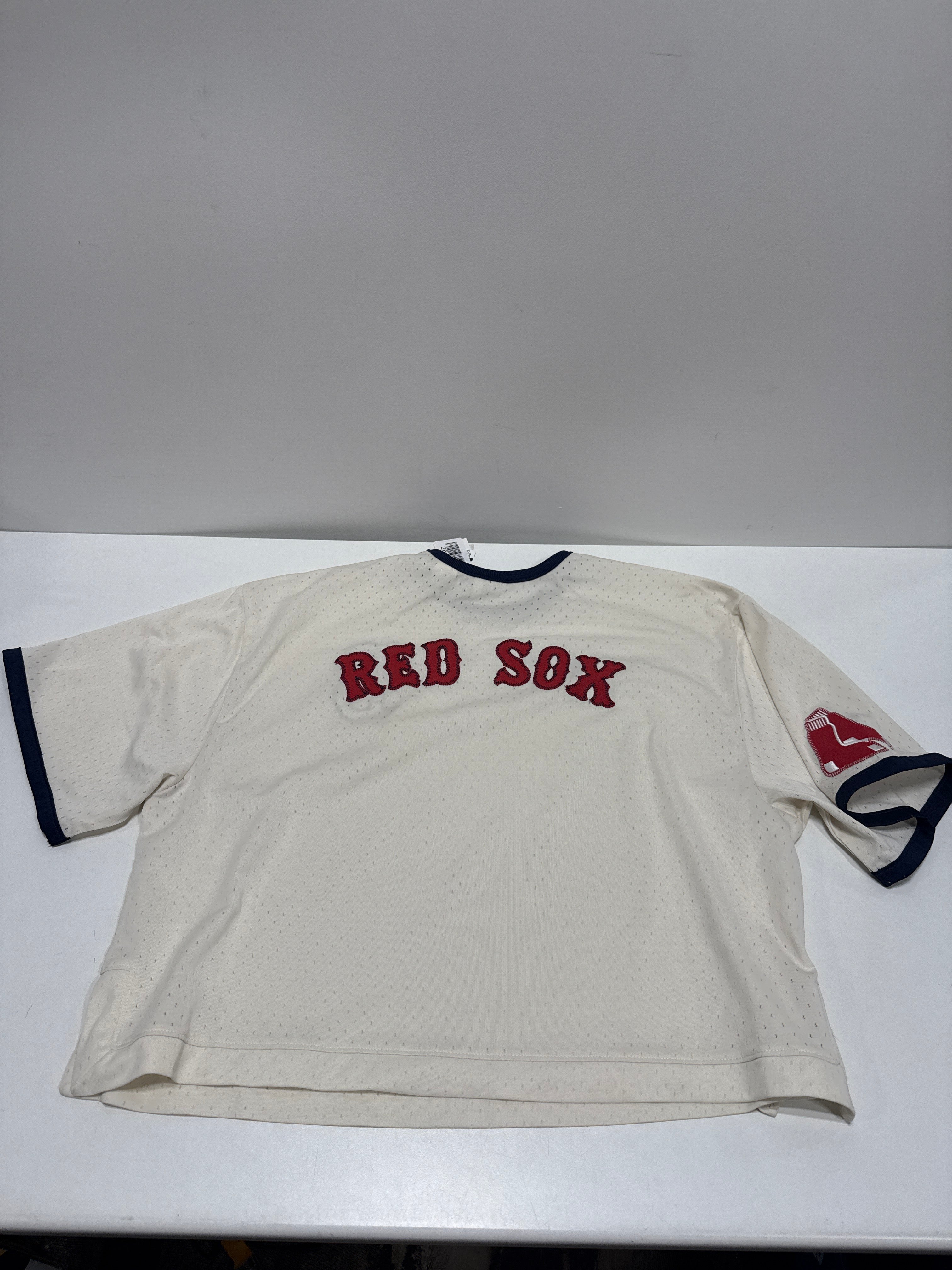 MLB Boston Red Sox Women's Champion Antique White Mesh Jersey - L