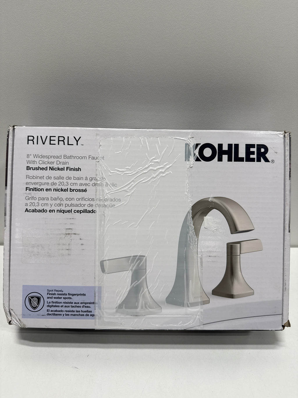 Kohler Riverly Widespread Bathroom Sink Faucet Brushed Nickel