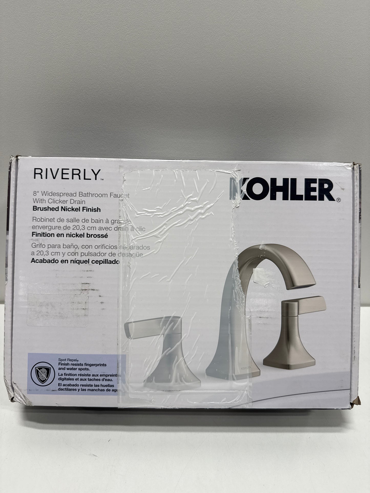 Kohler Riverly Widespread Bathroom Sink Faucet Brushed Nickel