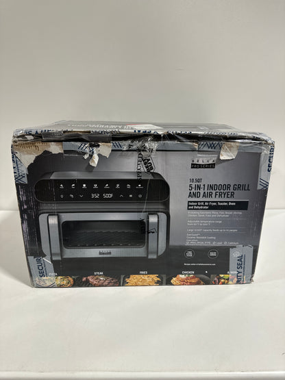 Bella PRO - 10.5-qt. Touchscreen 5-in-1 Indoor Grill & Air Fryer - Stainless Steel