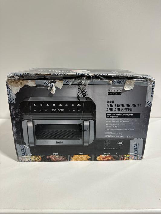 Bella PRO - 10.5-qt. Touchscreen 5-in-1 Indoor Grill & Air Fryer - Stainless Steel