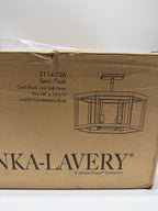 Minka Lavery 2114-726 Union Estates Semi-Flush, 4-Light, 240 Total Watts, 18-in H x 14.13-in W, Coal Black and Soft Brass